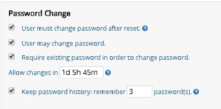 Password Changes Options