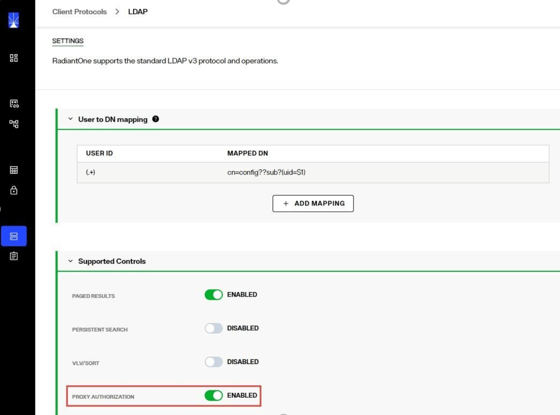 Enabling proxy authorization