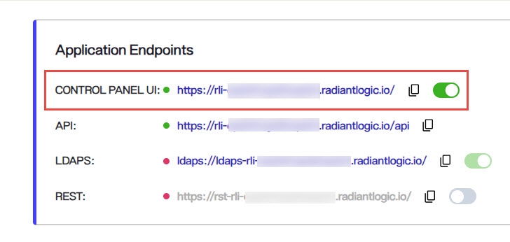 Control Panel Endpoint