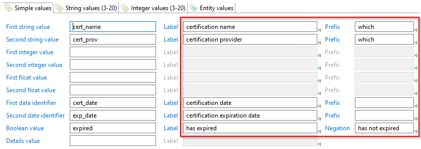 metadata editor search labels