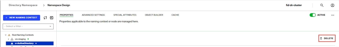 Delete Naming Context