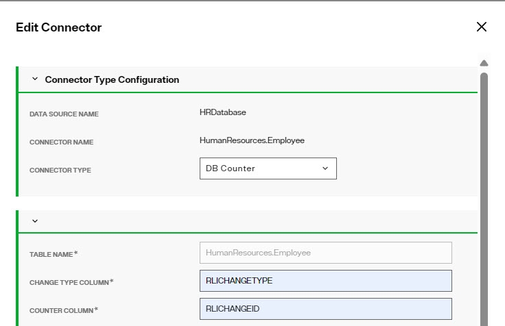 DB Counter Connector Configuration