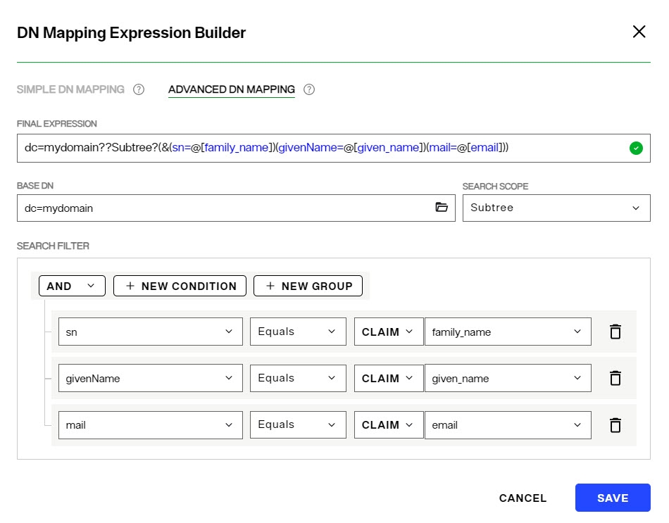 Search Expression Builder