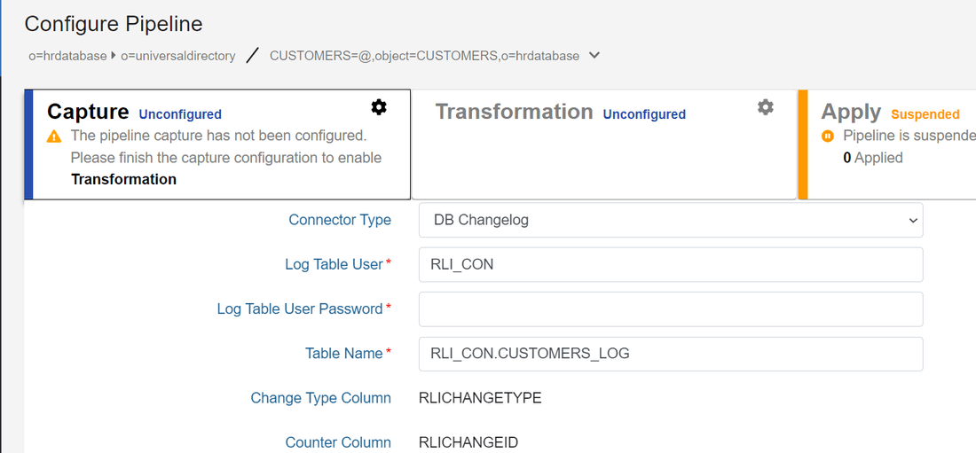 DB Changelog Connector Configuration
