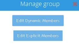 manage group window