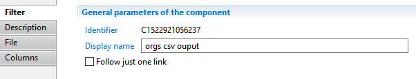 CSV Output filter