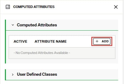 Computed Attributes Panel