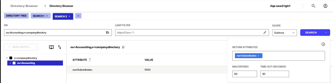 Numsubordinates Search Example
