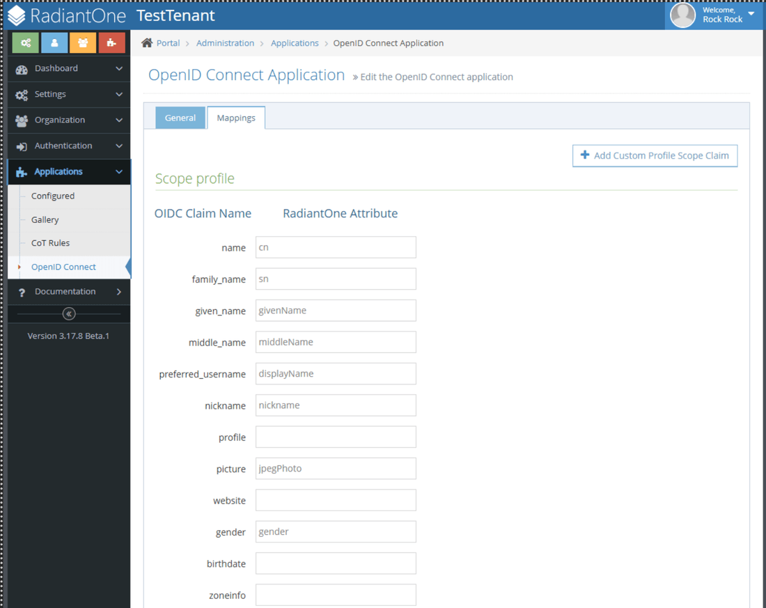 OIDC mappings UI