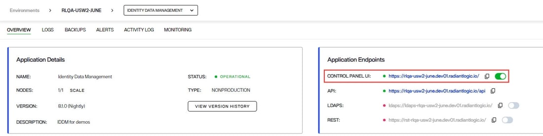 App Endpoint in EOC