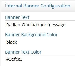 internal banner configuration