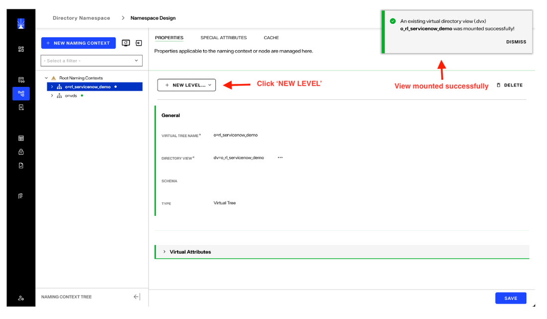 image showing namespace creation - step 9
