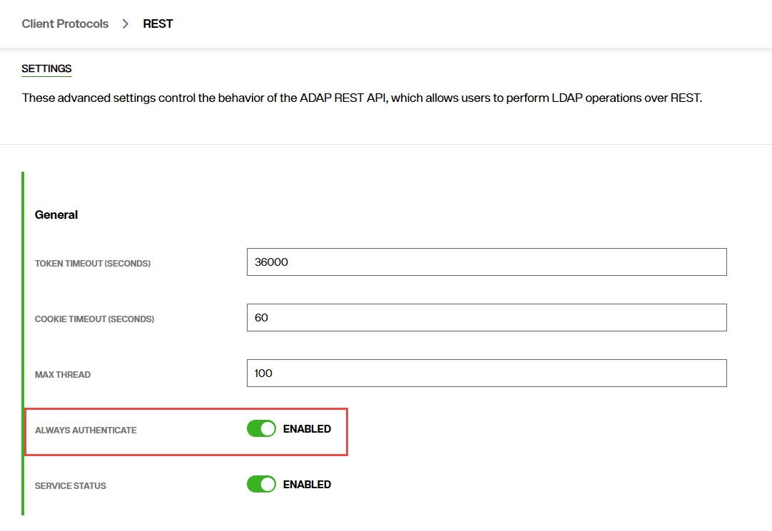 Enabling the Always Authenticate Option