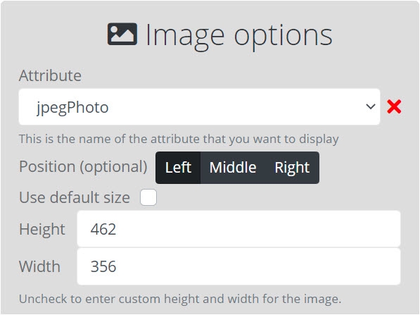 Specifying Custom Image Dimensions