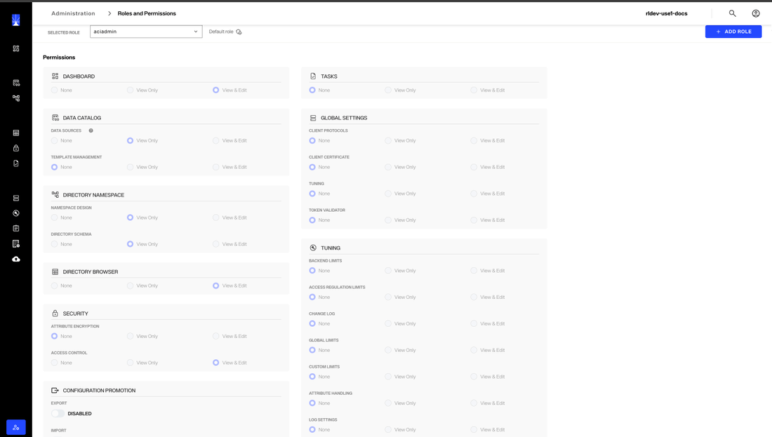 Roles and Permissions