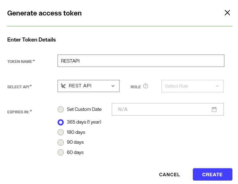 Access Token for REST API