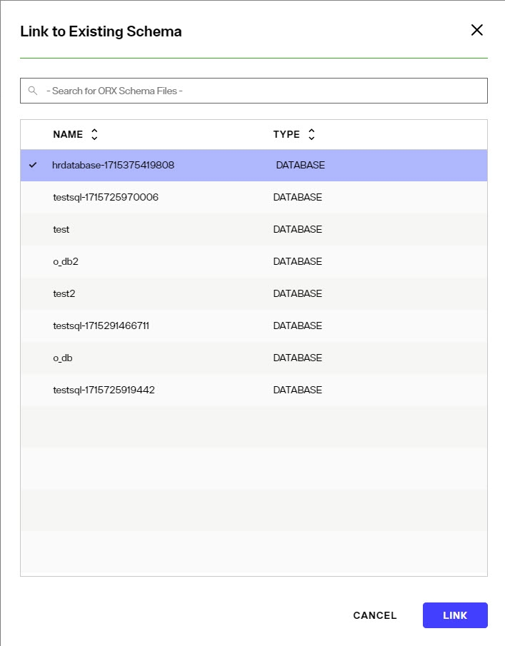 Link Existing Schema