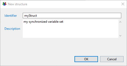 Structure and variable declaration