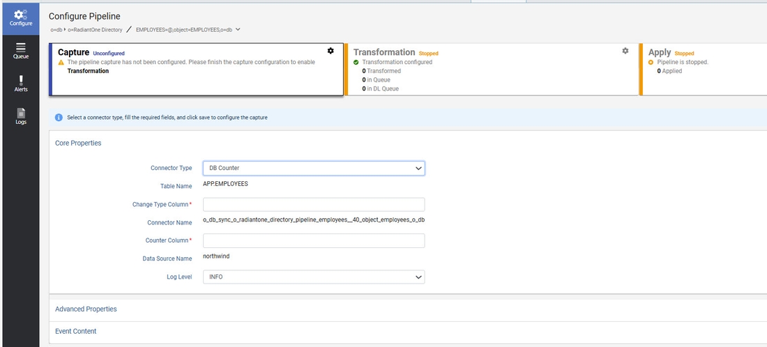 DB Counter Configuration