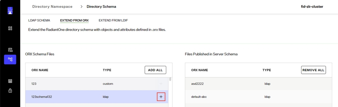 ORX Files Available for Extending RadiantOne Directory Schema