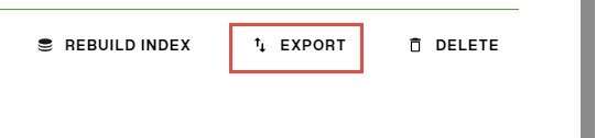 Export Persistent Cache