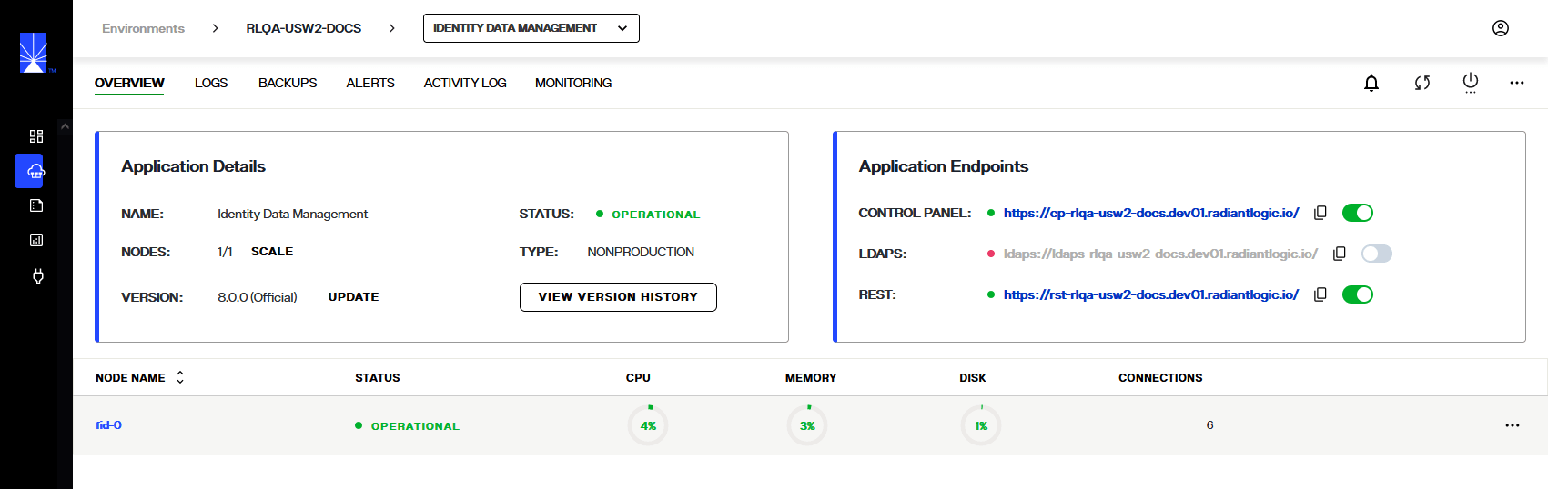Enable/Disable Endpoints in an Environment from its Detailed View ...