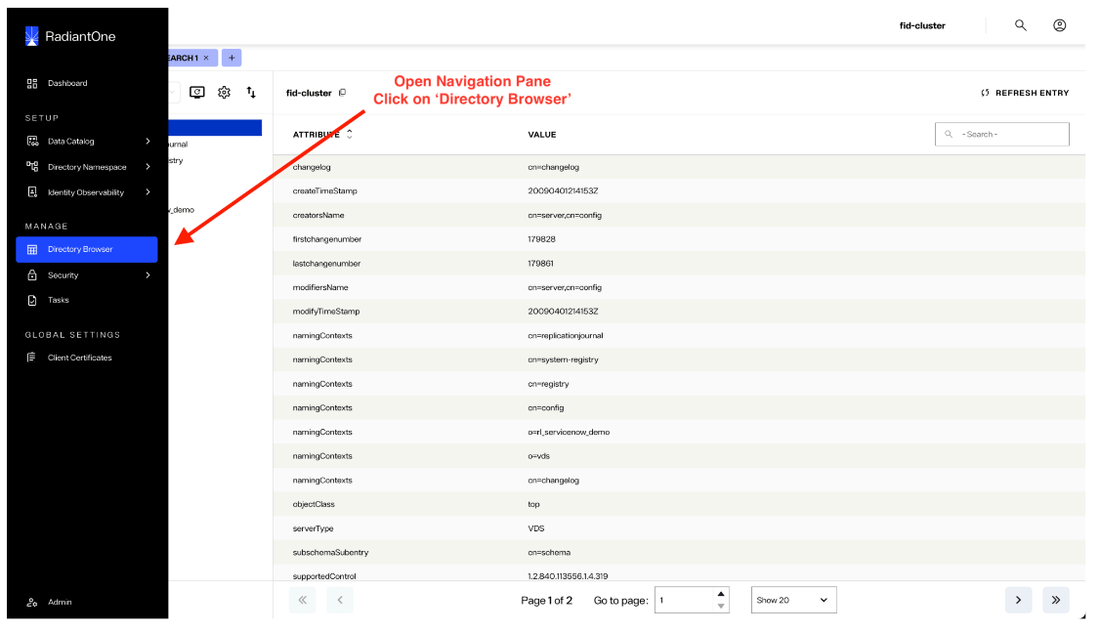 image showing directory browser - step 1