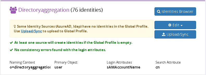 Uploading Identities into the Global Profile