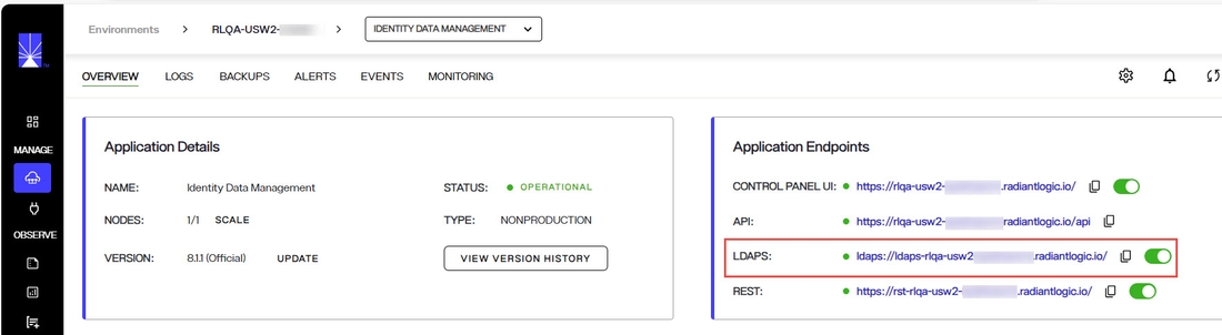 LDAPS Endpoint