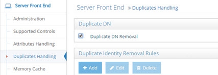Duplicate DN Removal Setting