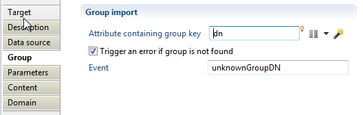 Group import