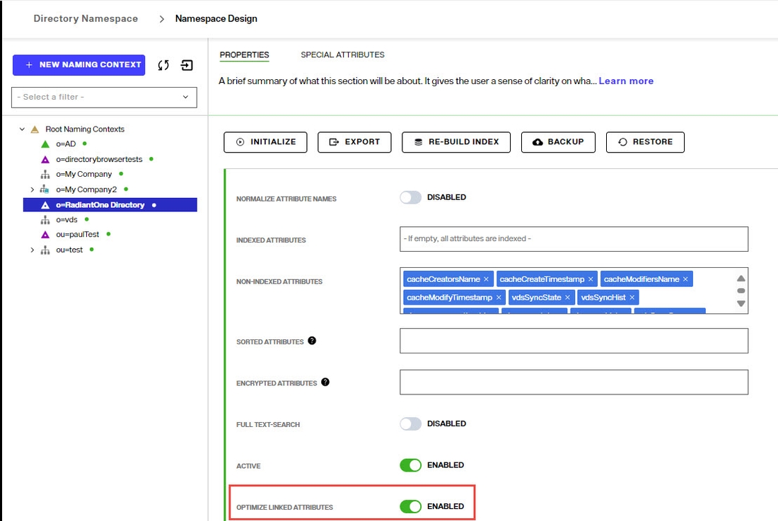 Optimize Linked Attributes