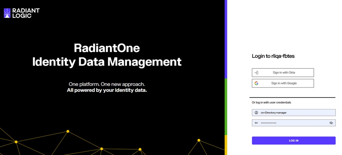 The Control Panel Login Page