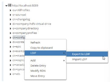 Export LDIF