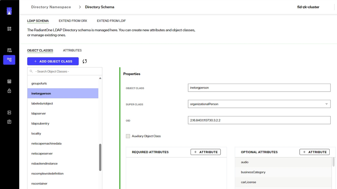 Manually Defining New Object Classes and Attributes