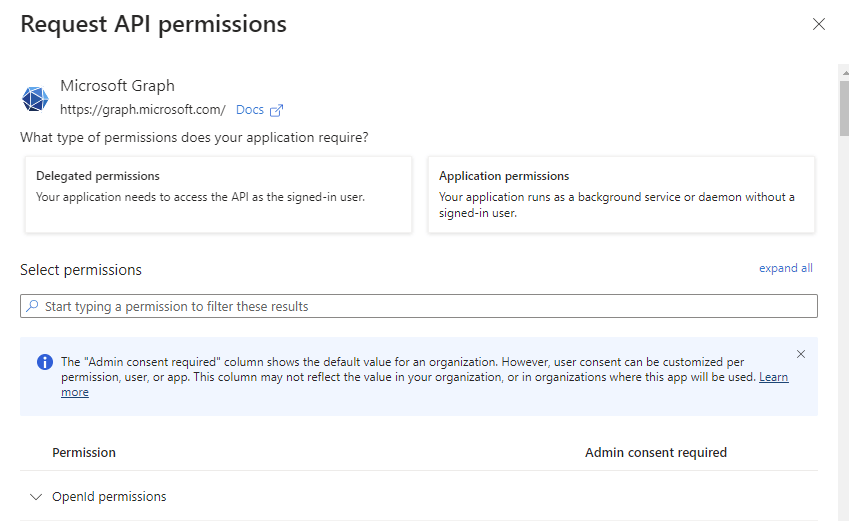 request api permissions