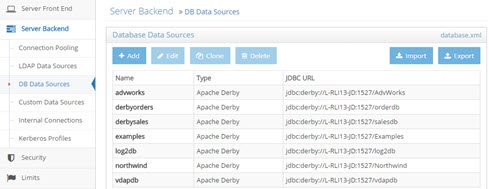 Database Data Sources