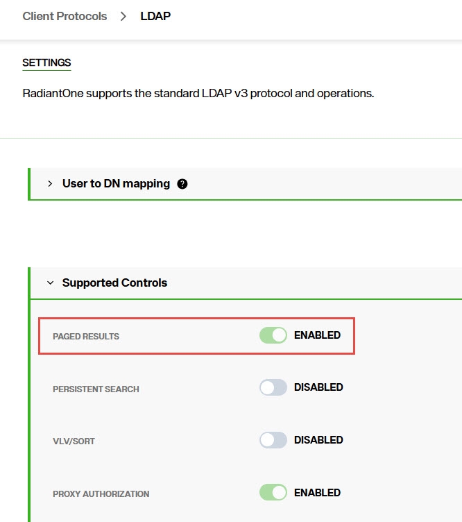 Enabling Paged Results