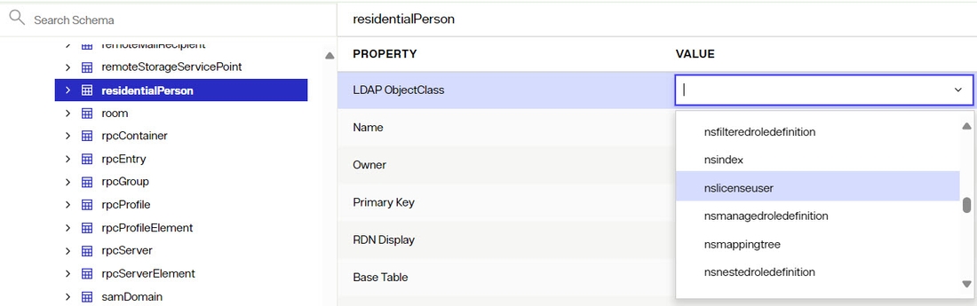 LDAP Object Class Mapping