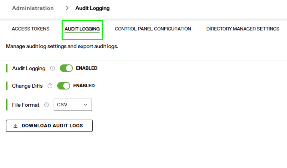 Audit Log UI