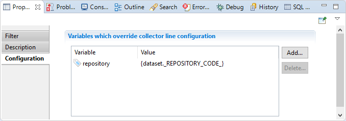 Configuration Collector line call