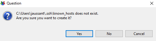 known_host file creation