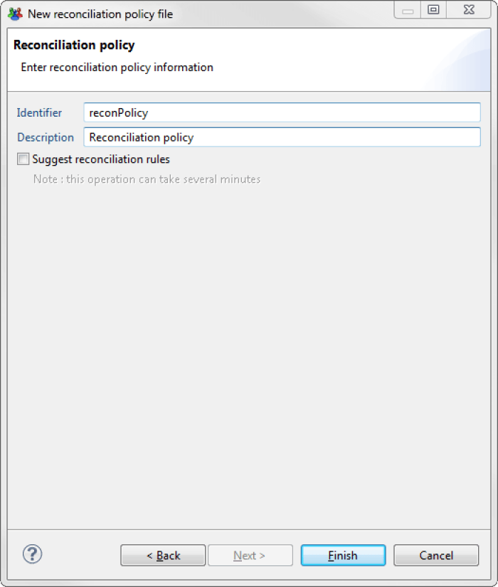 Reconciliation policy settings