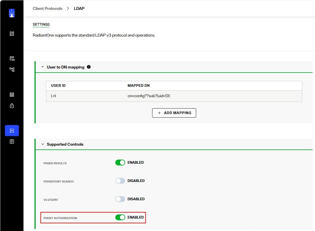 Configuring Proxy Authz Control