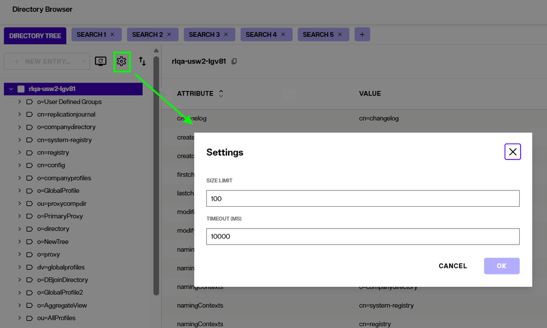 Directory Browser Settings