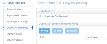 Duplicate Identity Handling Section