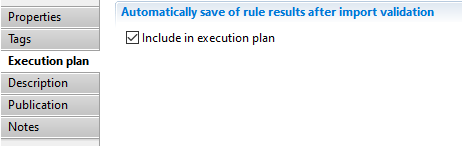 Rule execution plan