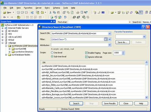 Client Accessing RadiantOne using Paging